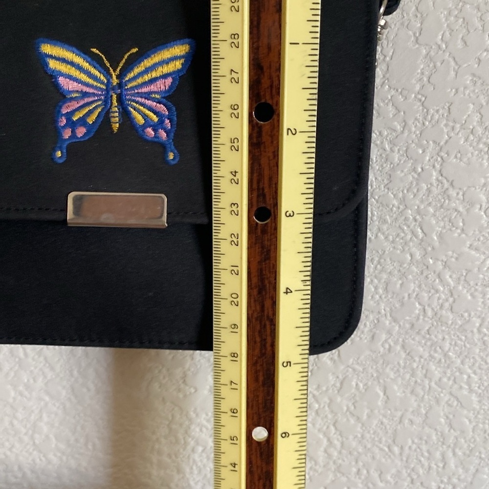 Butterfly Small Black Shoulder Bag . Made in Korea NWOT - Picture 10 of 11